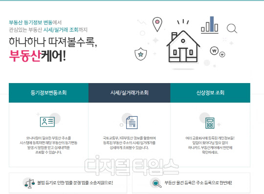 하나카드가 고객의 부동산 등기변동과 실거래가 알림뿐만 아니라 부동산 법률소송 지원까지 가능한 '부동산케어' 서비스를 선보였다고 7일 밝혔다. 하나카드 제공.